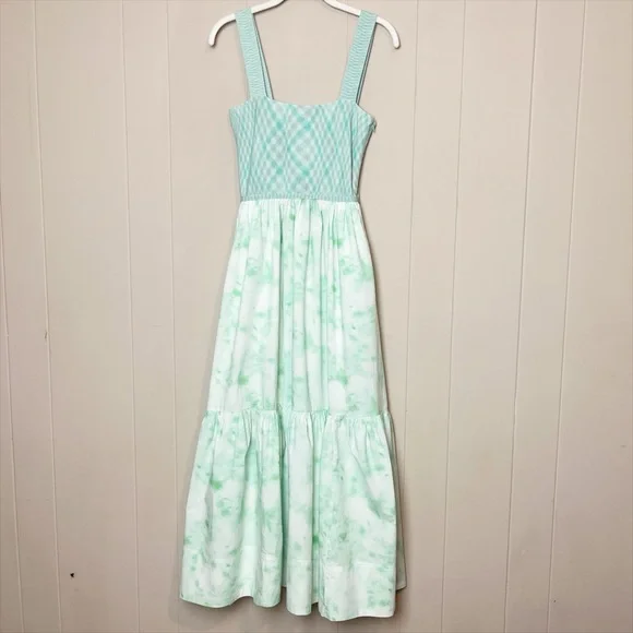 Tanya Taylor Gianna Maxi Dress XS mint green tie‎ dye - Picture 3 of 15
